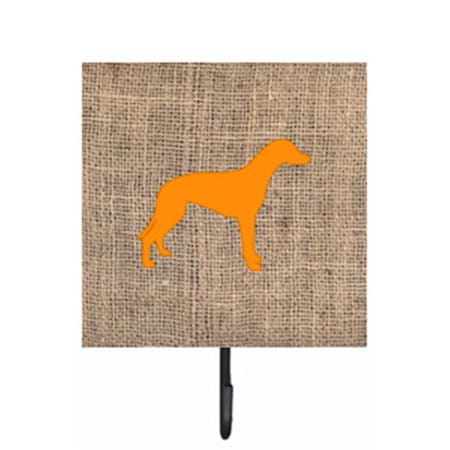 Micasa Greyhound Burlap And Orange Leash Or Key Holder MI891287